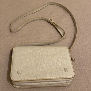 STEVEN ALAN Elegant Gray Leather Crossbody Bag